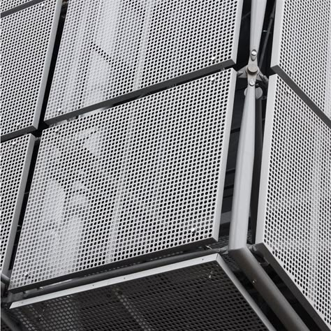 Projects | Cadisch MDA Aluminium Aesthetic, Perforated Panel Facade, Perforated Metal Panel Facade, Metal Facade Architecture Design, Metal Screens Architecture, Perforated Metal Facade, Metal Panels Facade, Interesting Aesthetic, Facade Detail