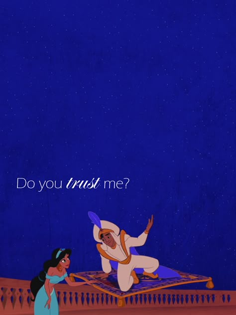 No, you're a stranger with a flying carpet. My parents taught me not to trust strangers with flying carpets. Do You Trust Me, Magic Lamp, Aladdin And Jasmine, Film Disney, Princess And The Frog, Disney Aladdin, Disney Life, Disney Quotes, Disney Kids