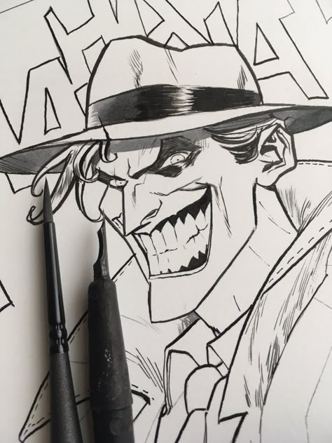 Joker Art Drawing, Dan Mora, Comic Art Sketch, Capcom Art, Cartoon Style Drawing, Animatronic Fnaf, Joker Art, Batman Comic Art, Poses References