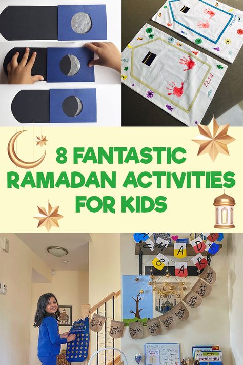 Ramadan Activities for Kids Activities For Ramadan, Eid Activities For Toddlers, Ramadhan Kids Activity, Ramadhan Activity For Toddler, Ramadan Activities For Kids Ideas, Easy Ramadan Crafts For Kids, Ramadan Games For Kids, Ramadhan Activity For Kids, Ramadan Crafts For Kids Activities