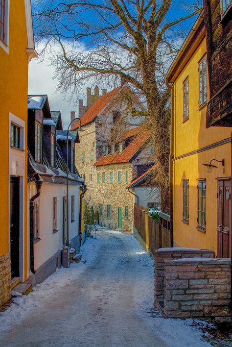 🇸🇪 Street in Visby (Gotland, Sweden) by Christian Metts 🏙 Vasteras Sweden, Sweden Architecture, Sweden Street, Sweden Cities, Gotland Sweden, Kingdom Of Sweden, Pictures For Wallpaper, Visit Denmark, Beautiful Love Pictures