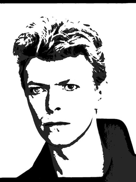 David Bowie Silhouette, Angela Bowie, Duncan Jones, David Bowie Pop, David Bowie Art, Idea Tattoo, Bowie Art, Vintage Concert Posters, Black And White Face