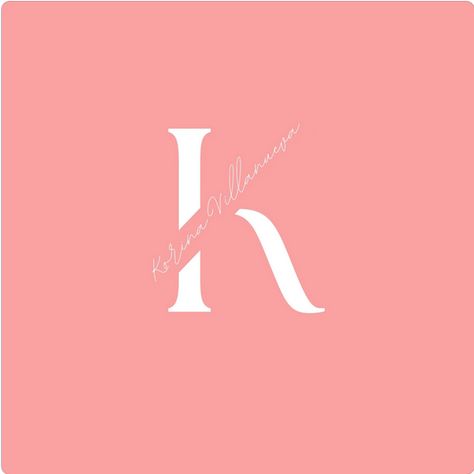 Pink Typography Initial K Logo Canva Template Letter K Logo Design, K Letter Logo, Pink Typography, K Logo, Initial K, K Logos, Initial Logo, Initials Logo, Letter K