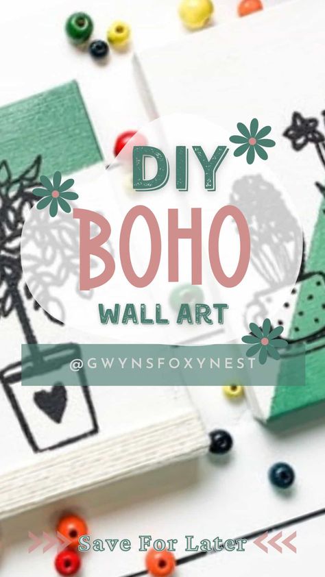 Easy Boho Wall Art Tutorials: Bring Bohemian Vibes to Your Home! : Dive into these simple DIY tutorials to craft beautiful bohemian wall art. Add personality to any room effortlessly with easy diy room decor wall art boho ! Bohemian Canvas Art, Bohemian Art Wall, Bohemian Wall Art Diy, Diy Boho Canvas Art, Diy Boho Art Painting, Diy Boho Painting Canvases, Diy Paintings For Bedroom Wall Art, Boho Diy Room Decor, Bohemian Painting Ideas