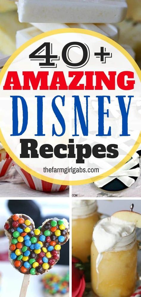 Disneyland Desserts, Disney Dessert Recipes, Disney Inspired Recipes, Disney Baking, Disney Themed Food, Disney Movie Night Dinner, Disney Dishes, Disney Inspired Food, Disney Drinks