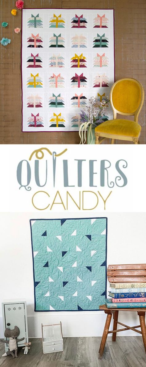 Ribbon Candy Quilt Pattern, Cotton Candy Quilt Pattern, Itty Bitty Quilt Blocks, Quilters Candy, Fat Quarter Quilt Pattern, Solid Quilt, Fat Quarter Quilt, Half Square Triangle Quilts, Modern Quilting