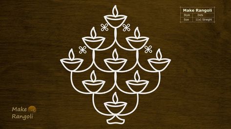 Easy Yet Beautiful Dots Rangoli Designs For Diwali Dots Rangoli Designs, Rangoli Designs For Diwali, Deepam Kolam, Diya Designs, Dot Rangoli, Dots Game, Latest Rangoli, Dots Rangoli, Simple Kolam