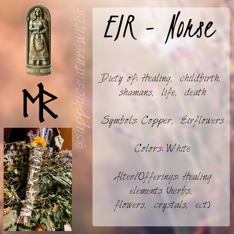 Eir Goddess Norse Mythology, Norse Heathenism, Asatru Altar, Eir Goddess, Viking Kingdom, Norse Paganism, Viking Quotes, Norse Gods, Nature Witch