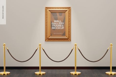 PSD wall gallery frame mockup, front vie... | Premium Psd #Freepik #psd #art-museum #art-gallery #museum #art-exhibition Gallery Museum, 광고 디자인, Gallery Wall Frames, Elegant Frame, Design Posters, Inspo Board, Wall Gallery, Gallery Frame, Diy Frame