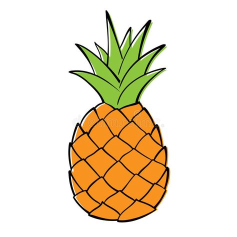 Pineapple Sketch, Plant Minimalist, Pineapple Drawing, Yellow Kittens, Cartoon Pineapple, Pineapple Illustration, Pineapple Vector, Plant Cartoon, Pineapple Graphic