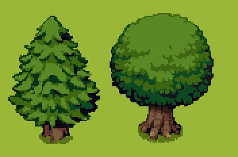 zjdelicious • Twitter Pixel Tree, Witch Familiar, Game Level Design, Pixel Art Landscape, Indie Game Art, Pixel Art Tutorial, 8bit Art, 2d Game Art, Props Art