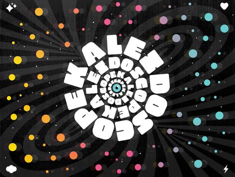 Kaleidoscope 2016 by Abe on Dribbble Art Director Portfolio, Kaleidoscope Images, Dollar Shave Club, Typography Illustration, Tall Tales, Design Strategy, Brand Building, Silver Spring, Icon Illustration