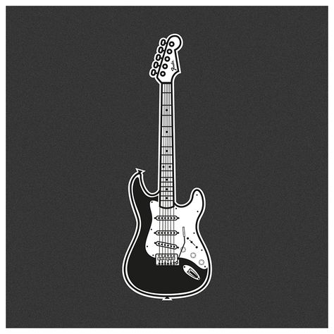 Fender Stratocaster - Nuthon Design Stratocaster Tattoo, Drew Tattoo, Guitar Tattoo Design, Guitar Tattoo, Fender Guitar, Back In 2006, Certificate Design, Fender Stratocaster, Fender Telecaster