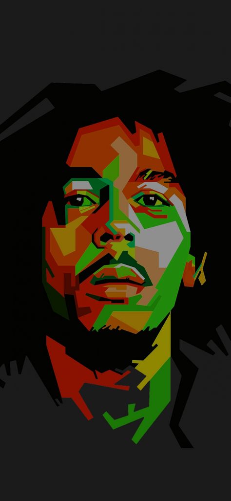 Download free HD wallpaper from above link! #art #colourful #bobmarley #shapes #music Bob Marley Wallpaper, Bob Marley Colors, Bob Marley Artwork, Bob Marley Poster, Bob Marley Painting, Rasta Art, Bob Marley Pictures, Bob Marley Art, Wpap Art