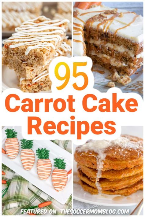 Love carrot cake? Then you�’ve got to try one of these exciting and unique carrot cake recipes! This collection has nearly 100 sweet treats to try! Easter Carrot Cake Recipe, Unique Carrot Cake, Pumpkin Cake Mix Cookies, Carrot Cake Recipes, Easter Carrot Cake, Homemade Gummy Bears, Cool Whip Cookies, Holiday Baking List, Bear Recipes