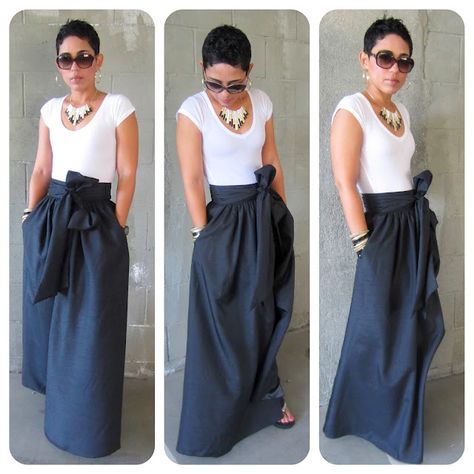 Love Diy Maxi Skirt, Skirt Diy, Diy Vetement, Diy Fashion Hacks, Beautiful Skirts, Mode Inspiration, Sewing Clothes, Diy Fashion, Look Fashion