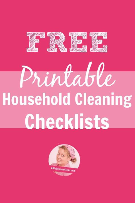 Printable Household Cleaning Checklists - Dana K. White: A Slob Comes Clean Household Cleaning Checklist, Slob Comes Clean, Dana K White, A Slob Comes Clean, Easy Life Hacks, Cleaning Checklists, Cleaning Checklist Printable, Household Binder, House Cleaning Checklist