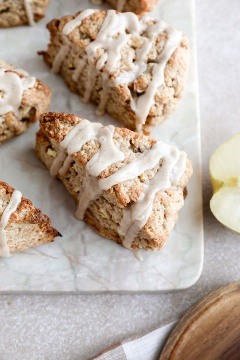 Spiced Sourdough Apple Scones Vegan Ginger Molasses Cookies, Sourdough Scones, Butternut Squash Muffins, Sourdough Apple, Apple Scones, Oven Roasted Sweet Potatoes, Up Cast, Apple Candy, Apple Caramel