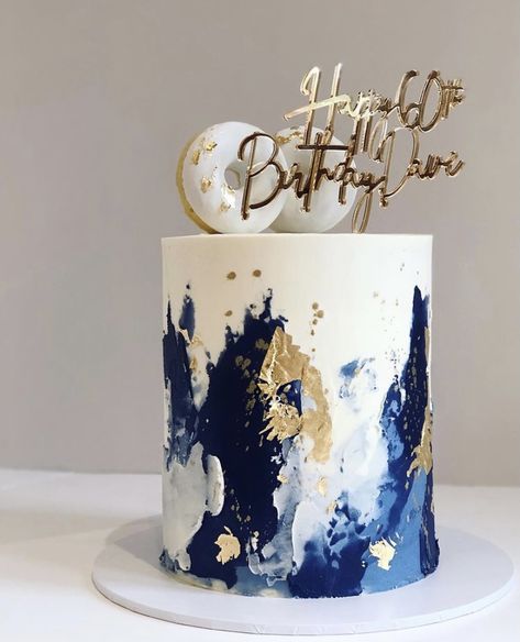 Male 50th Birthday Cake, 60th Birthday Cake For Men, 50th Birthday Cakes For Men, Golden Birthday Cakes, Modern Birthday Cakes, Buttercream Cake Designs, 70th Birthday Cake, Dad Birthday Cakes, 50th Cake