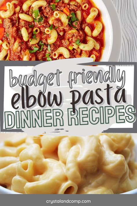 On a budget and looking for dinner ideas that use pantry staples? Here is a delicious collection of elbow pasta recipes! Meals Using Elbow Macaroni, Vegetarian Elbow Pasta Recipes, Soup With Elbow Noodles, Dinner Recipes With Elbow Noodles, Easy Dinner Recipes Elbow Macaroni, Elbow Pasta Dinner Recipes, Things To Make With Macaroni Noodles, Recipes Using Elbow Noodles, Pasta Elbows Recipe