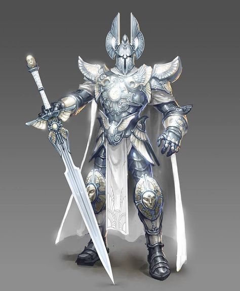 silver knight awesome!!!!! Knight Art, Knight Armor, Fantasy Armor, Armor Concept, Fantasy Warrior, Arte Fantasy, Fantasy Rpg, 판타지 아트, Fantasy Inspiration