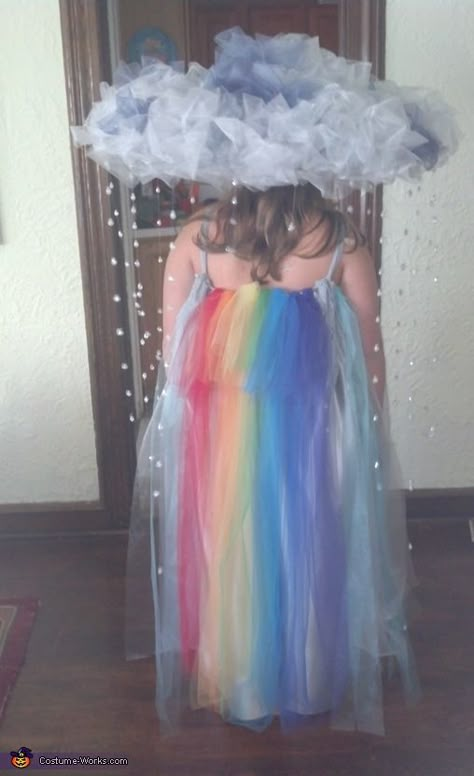 Rainbow!!!!, Rain Cloud Costume                                                                                                                                                      More Rain Cloud Costume, Cloud Costume, Rainbow Costumes, Costume Carnaval, Duo Halloween Costumes, Masks Diy, Games Diy, Halloween Recipe, Rainbow Rain