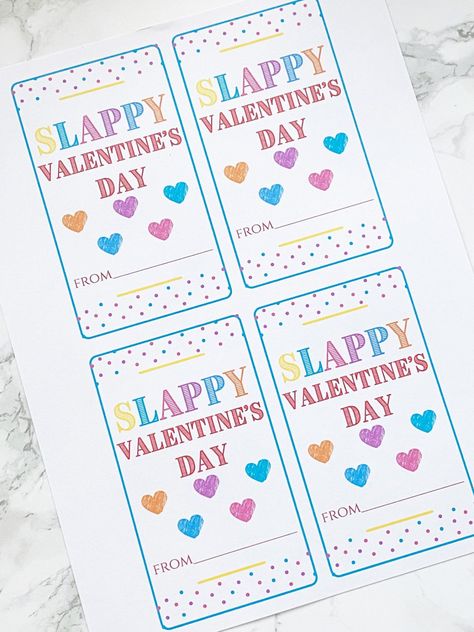 Slappy Valentines Day Free Printables, Slap Bracelet Valentine Free Printables, Slap Bracelet Valentine, Friendship Valentines, Free Printable Valentines Cards, Teacher Treats, Class Gifts, Printable Valentines Day Cards, Sharing With Friends