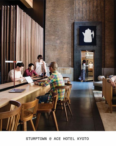 Stumptown Coffee Roasters on Instagram: “Up next: a visit to the @acehotelkyoto in Kyoto, Japan. Tag your travel buddies. And come say hi! 👋” Stumptown Coffee Roasters, Stumptown Coffee, Travel Buddies, Coffee Ideas, Kyoto Japan, Bar Restaurant, Coffee Roasters, Restaurant Interior, Social Club