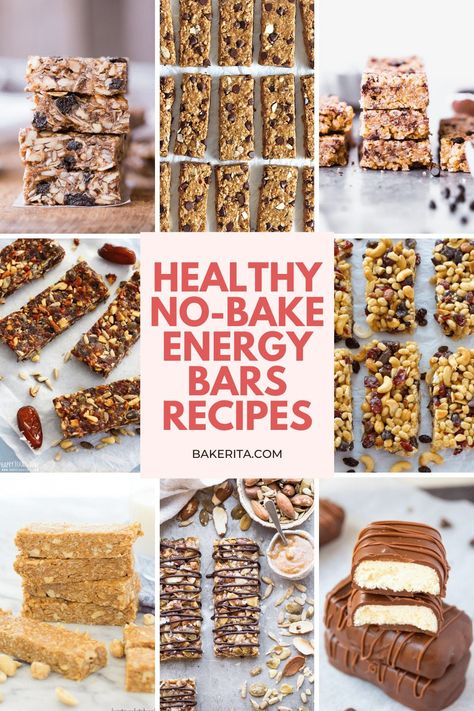 Refresh your treats routine with these No-Bake Energy Bars Recipe ideas! This list includes easy no-bake snacks, plus more recipes for no-bake cheesecakes, bars, energy bites, and more, with options for your dietary needs, like paleo, vegan, and gluten-free. No Bake Snacks For Party, No Bake Energy Bars, Healthy Snack Bars Recipes, Healthy Snack Bar Recipes, Homemade Kind Bars, Power Bites, Snack Bar Recipes, Bake Snacks, No Bake Protein Bars