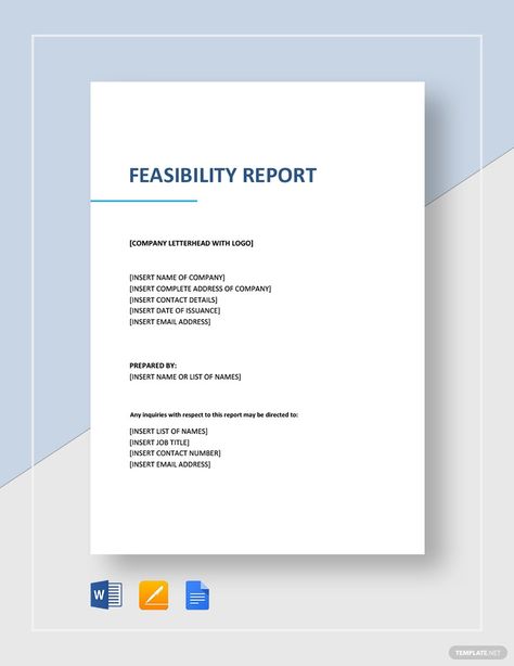 Feasibility Study, Company Letterhead, Study Project, Technical Writing, Report Writing, Word Free, Document Templates, Template Word, Template Google