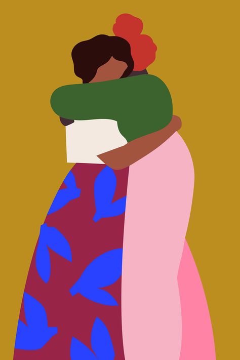 Kenesha Sneed, Hug Illustration, Women Empowerment Art, 자수 디자인, Feminist Art, Black Art, Painting & Drawing, Art Wallpaper, Art Inspo