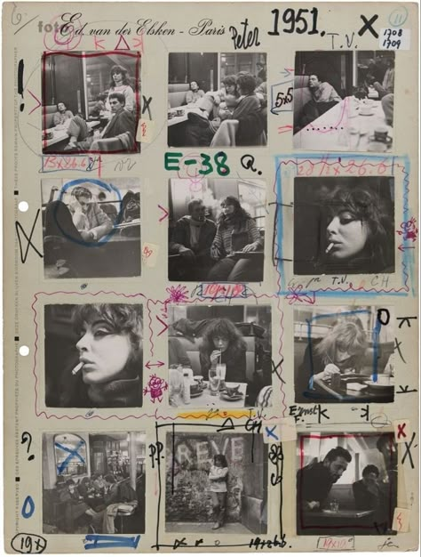 Ed Van Der Elsken, Kunst Collages, Contact Sheet, Buch Design, Photo Journal, Foto Art, Rembrandt, Saint Germain, Photography Inspo