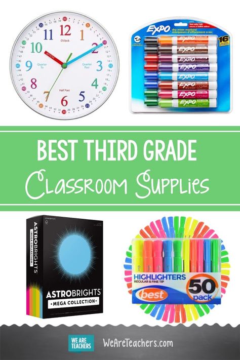 The Ultimate Checklist For Setting Up Your 3rd Grade Classroom. Get your third graders engaged and participating when you set up your room with our ultimate list of 40+ 3rd grade classroom supplies. #classroomideas #classroomsetup #teachingresources #thirdgrade #teaching #teacher #teachersupplies #classroomsupplies #backtoschool 3rd Grade Teacher Tips, Teaching 3rd Grade Classroom, 3rd Grade Must Haves, 3rd Grade Classroom Management, 3rd Grade Classroom Setup Ideas, 3rd Grade Math Classroom, Third Grade Classroom Decorating Ideas, Third Grade Classroom Setup, Grade 3 Classroom