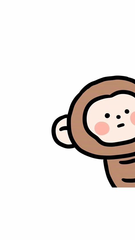 Monkey Wallpaper, Cartoon Monkey, Pop Stickers, Funny Wallpaper, Kawaii Doodles, Cute Disney Wallpaper, Photo Wall Collage, Minimalist Wallpaper, Cute Little Drawings