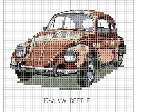 Beaded Cross Stitch, Cross Stitch Funny, Vw Bug, Cross Stitch Patterns Free, Cross Stitch Art, Christmas Cross Stitch, Cross Stitching, Cross Stitch Designs, Counted Cross Stitch