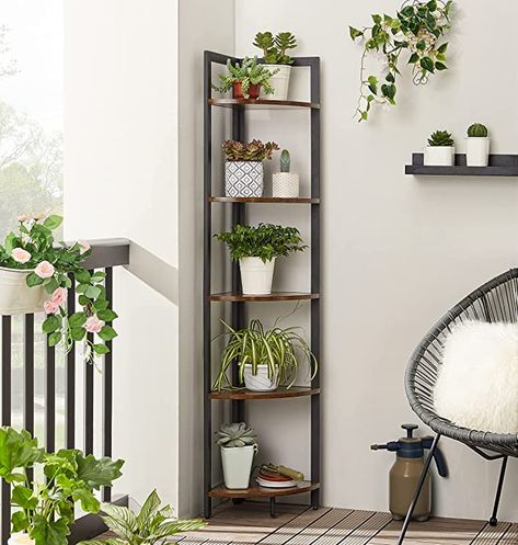 Black Corner Shelf, Corner Stand, Balcony Bathroom, Corner Storage Shelves, Bookshelf Display, Armoire D'angle, Corner Rack, Tall Shelves, Stand Flower