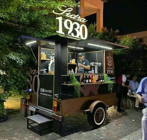 Foodtrucks Ideas, Coffee Food Truck, Gerobak Dorong, Food Stall Design, Mobile Cafe, Simple Cafe, Food Trailer For Sale, Beer Truck, Mobile Coffee Shop