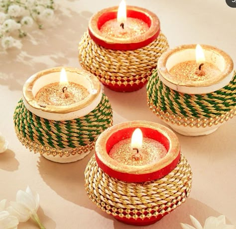 Divali Decoration, Haldi Kunku, Diwali Theme, Kalash Decoration, Diya Stand, Diya Designs, Diya Decoration Ideas, Diwali Diya Decoration, Handmade Candles Diy