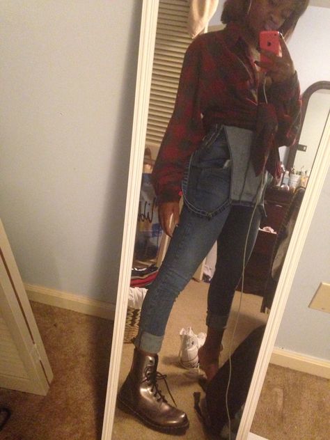 Overalls For Fall, Fall Nights, Oversized Flannel, Autumn Night, Doc Martens, Ripped Jean, Overalls, Pants, Clothes