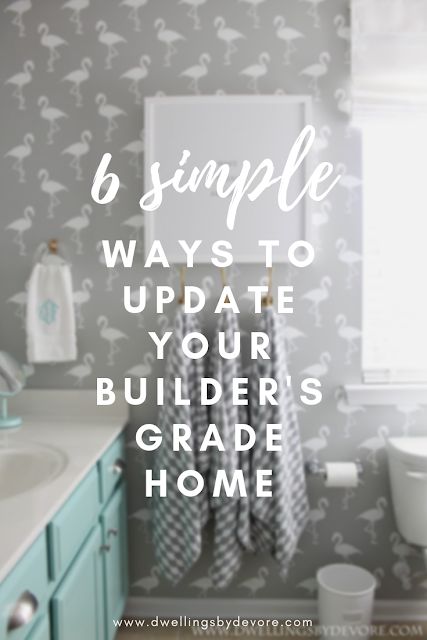 How To Upgrade A New Build, Bathroom Builder Grade Update, Decorate Builder Grade Home, Builder Grade Home Makeover, Upgrades To Builder Grade Home, Builders Grade Update, New Home Upgrades, Customizing Builder Grade Home, Builder Bathroom Upgrade