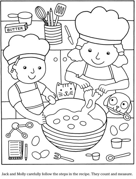 Pizza Coloring Page, Cooking Theme, Dover Publications, Coloring Page Ideas, Easy Coloring Pages, Page Ideas, Free Printable Coloring, Cooking With Kids, Free Printable Coloring Pages