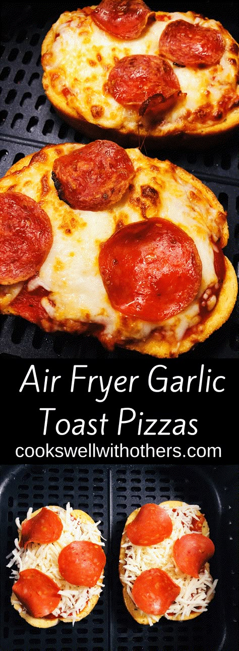 Air Fryer French Bread Pizza, Air Fryer French Bread, Kids Friendly Meals, Air Fryer Garlic, Garlic Toast, Toast Pizza, French Bread Pizza, List Of Foods, Air Fryer Oven Recipes