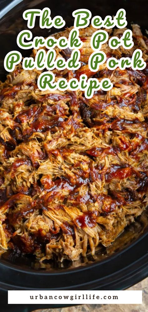 Let your Crock Pot do the work! Try this simple pulled pork recipe for a quick and satisfying dinner. | crock pot pulled pork recipe, easy pulled pork crock pot recipes, best pulled pork crock pot recipes, pulled pork crock pot, easy pork recipes, pork dinner recipes, pork dinner recipes easy, pork recipes for dinner | Pulled Pork Crock Pot Recipes Gluten Free, Barbecue Pulled Pork Crockpot Easy Recipes, Pulled Pork Crock Pot Recipes No Bbq, Boneless Picnic Pork Roast Recipes Crock Pot, Pulled Pork In The Crockpot, Pulled Pork Crockpot Recipes Slow Cooker, Pulledpork Slowcooker Easy, Best Crock Pot Pulled Pork, Bbq Pork In Crockpot