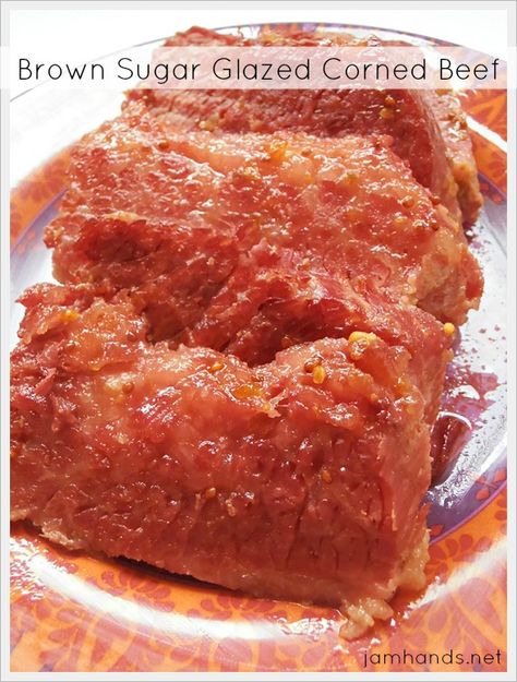 Corned Beef Glaze Recipe, Glazed Corned Beef, Corned Beef Recipes Crock Pot, Crockpot Cabbage Recipes, Corned Beef Recipes Slow Cooker, Baked Corned Beef, Meat Ideas, Apple Juice Recipe, Crock Pot Corned Beef