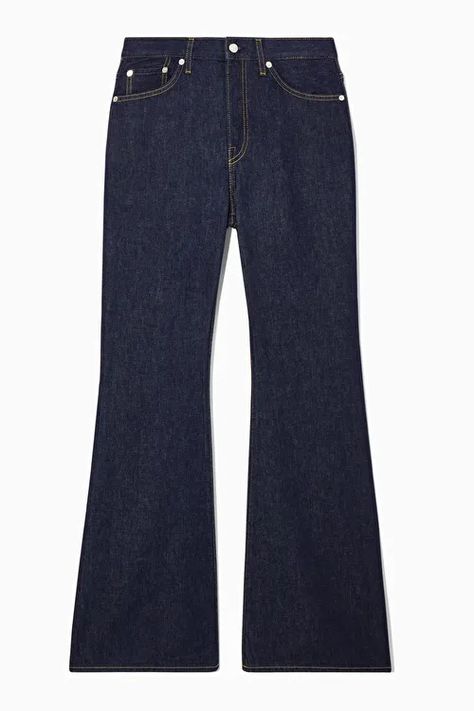 Denim Edit - Shop Women's Dark Blue Bootcut Jeans, Blue Jeans Bootcut, Genetically Modified, Shank Button, Denim Maxi Skirt, Maxi Shirt Dress, Denim Shirt Dress, Dark Blue Jeans, Jeans Bootcut