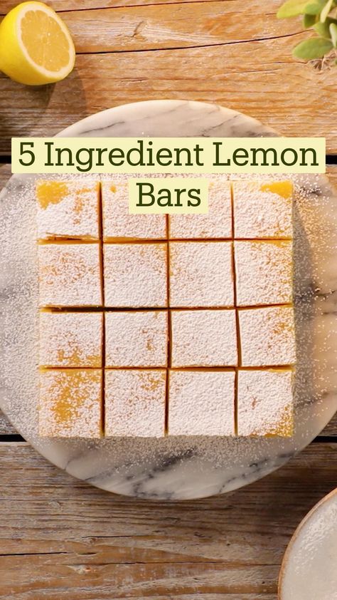 1hr · 16 servings

 

Ingredients:

 For the base:
 • 100 grams butter, at room temperature
 • 50 grams icing sugar
 • 1 lemon, zest only
 • 175 grams plain flour

For the lemon topping:
 • 250 grams icing sugar
 • 50 grams plain flour
 • 5 eggs, beaten
 • 250 millilitres lemon juice, or thereabouts (about 5 or 6 lemons)

Instructions:


 • Preheat oven to 160C/140C fan.
 • Cream the butter and sugar. Add the lemon zest. Add the flour. Shape into a dough and press into the lined tin. Prick all over then bake for 30 minutes. Take out and turn oven up to 180/160C fan.
 • Mix the sugar and flour in a bowl. Mix the eggs and lemon juice together, then sieve into a jug. Gradually add to the sugar mixture, mixing well to avoid lumps. Pour on top of the base and put into the hot oven for 20-25 min Lemon Topping, Lemon Bars, Icing Sugar, Plain Flour, Lemon Zest, Take Out, Flour, Lemon, Butter