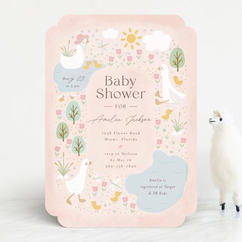 Little Shower Baby Shower Invitations by Vera Lim | Minted March Baby Shower, Spring Baby Shower Themes, Creative Baby Shower Themes, Online Baby Shower Invites, Whimsical Baby Shower, Baby Shower Theme Decorations, Creative Baby Shower, Baby Shower Vintage, Sprinkle Baby Shower