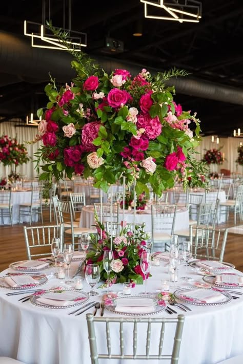 Fuchsia Wedding Decorations, Hot Pink Wedding Flowers Centerpieces, Fushia Wedding Decor, Fushia Quinceanera Decorations, Magenta Quinceanera Theme, Magenta Wedding Decorations, Fuchsia Wedding Theme, Magenta Wedding Theme, Hot Pink Wedding Flowers