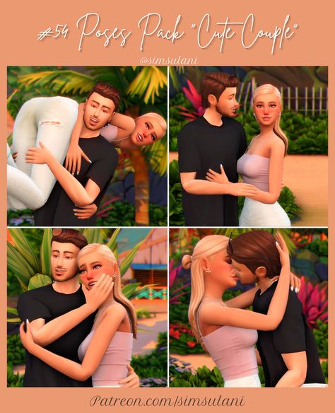 #54 Poses Pack "Cute Couple" Sims 4 Poly Couple Poses, Sims 4 Smiling Poses, Sims 4 Couple Poses Patreon, Ts4 Friends Poses, Sims 4 Pose Packs Couple, Couple Pose Packs Sims 4, Sims4 Pose Pack, Ts4 Couple Poses, Sims 4 Cc Poses Couple