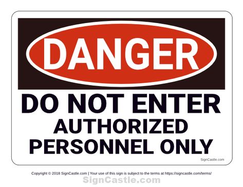 Free printable "Do Not Enter Authorized Personnel Only" danger sign. Download it at   https://signcastle.com/download/do-not-enter-authorized-personnel-only-danger-sign/ Do Not Enter, Do Not Enter My Room Posters, Do Not Enter Halloween Sign, Danger Sign Aesthetic, Jurassic World Sign Printable, Free Printable Jurassic Park Signs, Danger Keep Out Sign, Science Party Decorations, Do Not Enter Sign